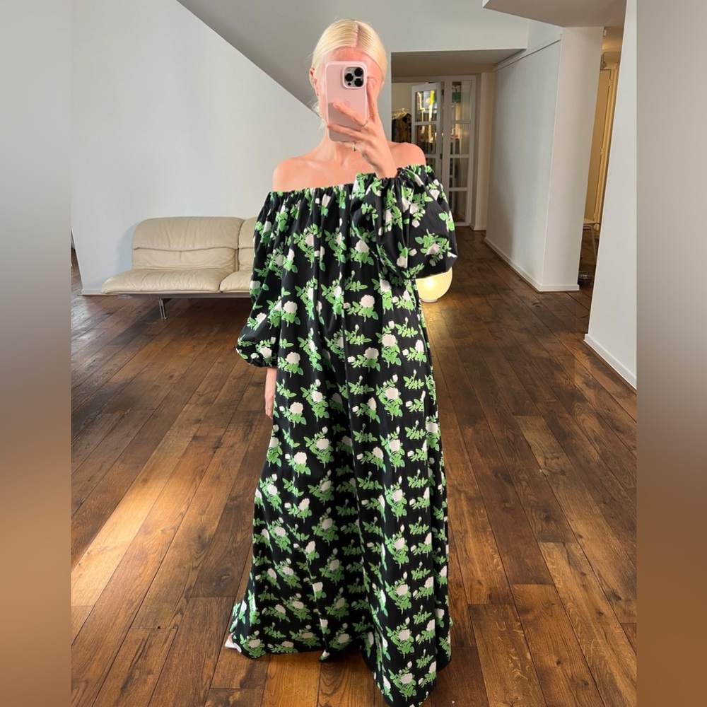 NWOT XS Bernadette Bobby Cotton Poplin Floral Maxi Dress